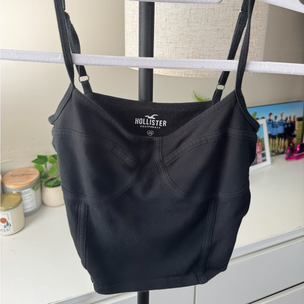 Hollister Corset Style Tank Top- Black